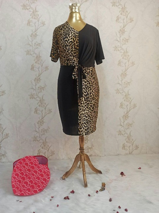 پیراهن ترکیبی مجلسی سایز بزرگ مدل 11157