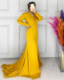 لباس مجلسی و شب ماکسی دنباله دار مدل بهار ناز