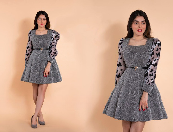لباس مجلسی و عروسکی کوتاه مدل پروانه ای