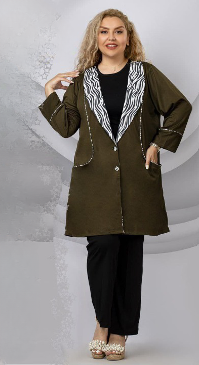 مانتو اسپرت زنانه سایز بزرگ مدل 11294