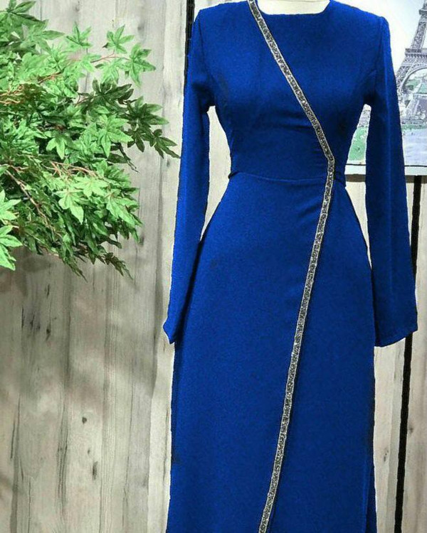 ماکسی بلند و ساده و مانتویی زنانه مدل هانا