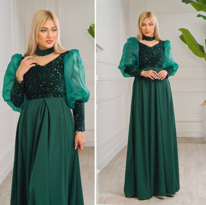 لباس مجلسی و شب ماکسی مدل سابین