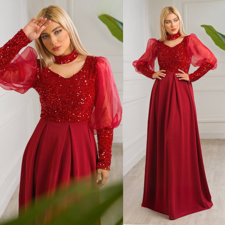 لباس مجلسی و شب ماکسی مدل سابین
