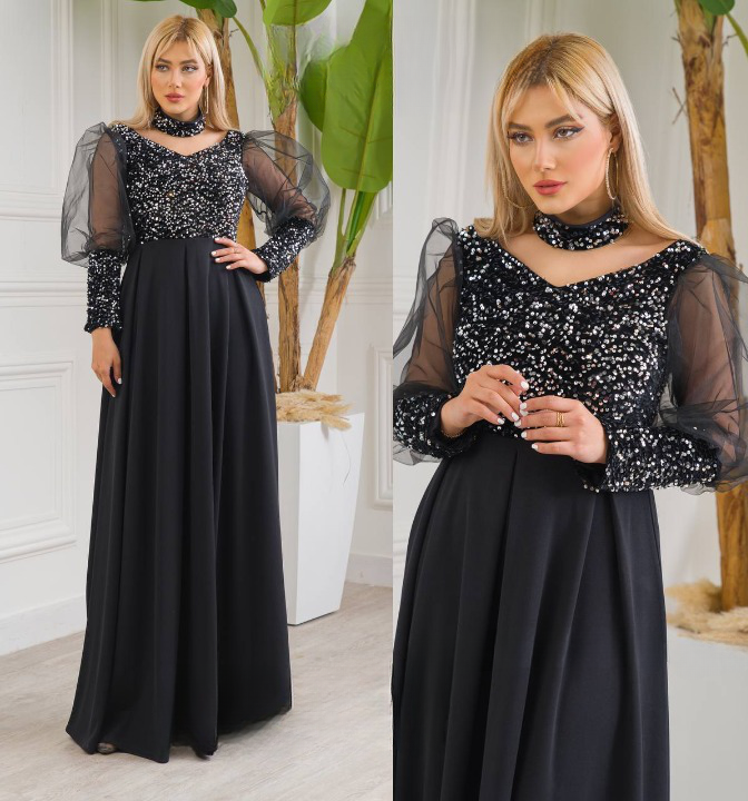 لباس مجلسی و شب ماکسی مدل سابین