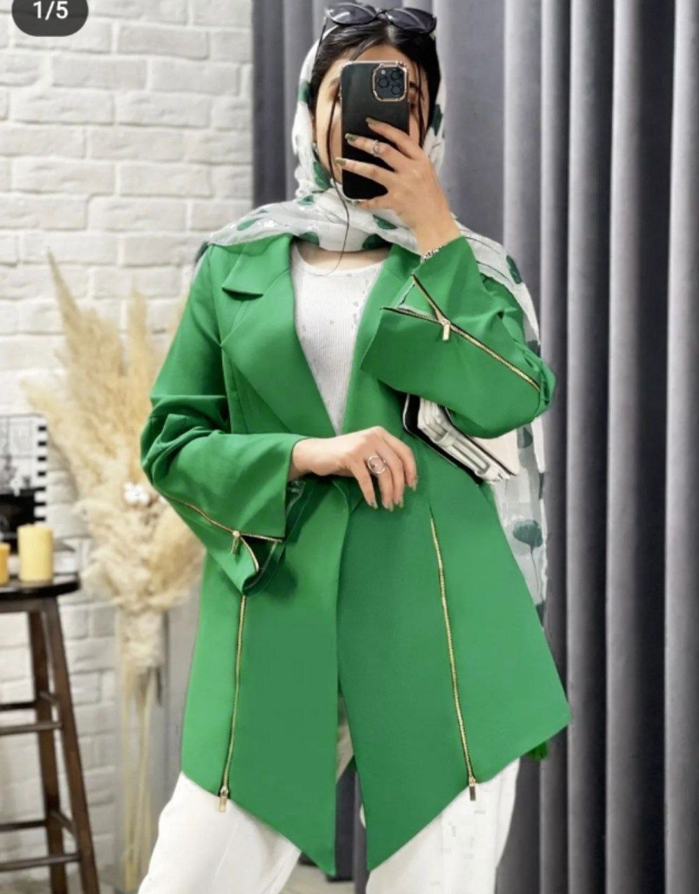 مانتو مجلسی زنانه مدل کتی زیپدار