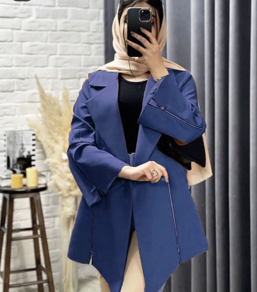 مانتو مجلسی زنانه مدل کتی زیپدار