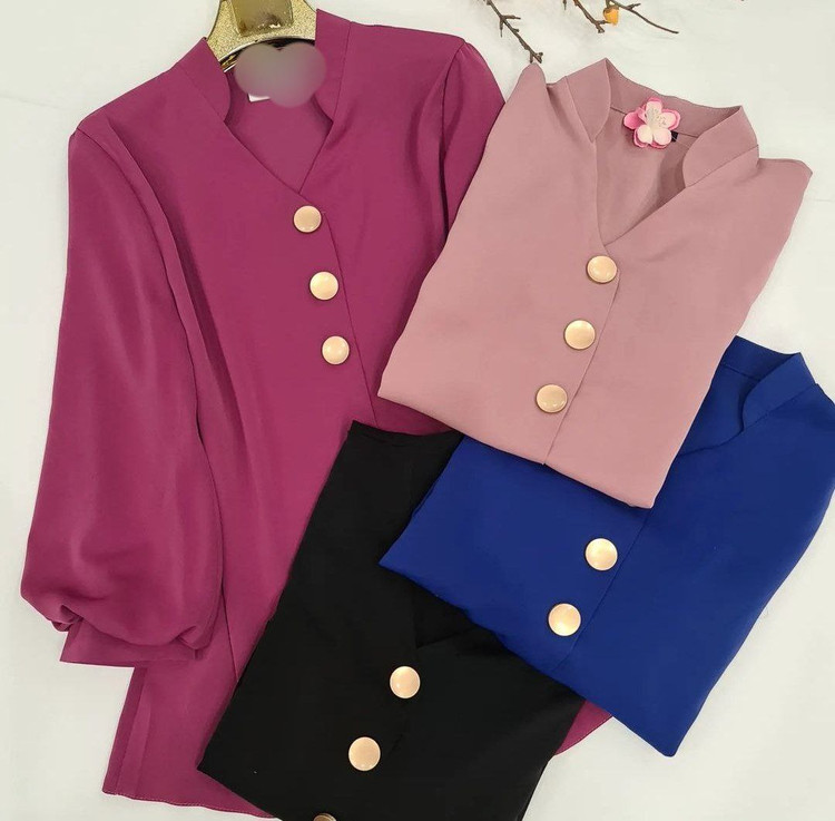 شومیز مجلسی زنانه مدل سه دکمه