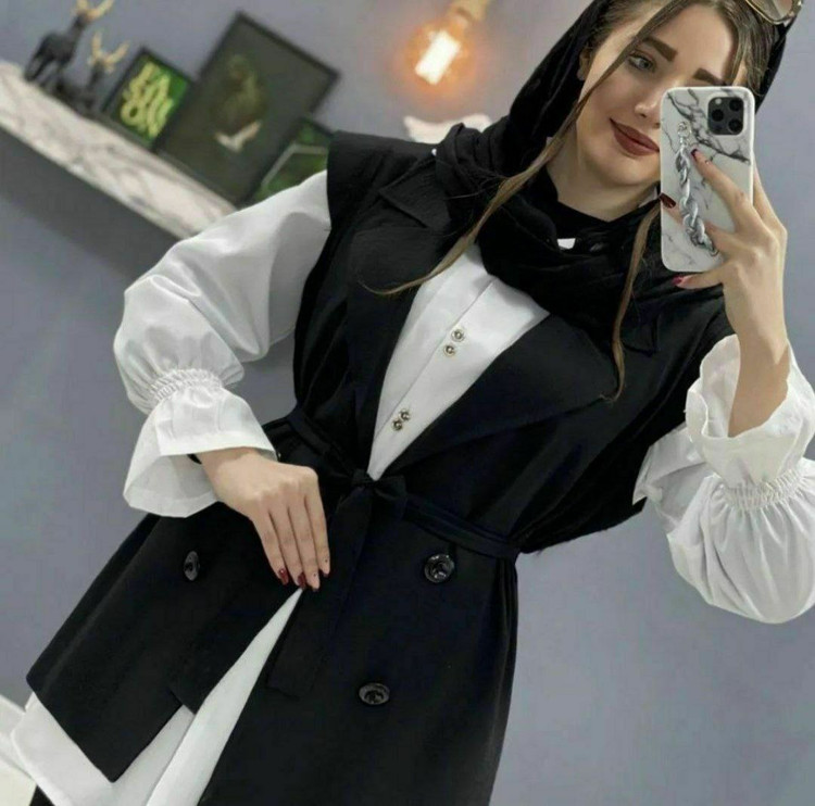 دوتکه شومیز و مانتو زنانه مدل نیلا