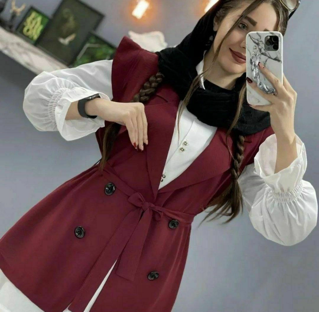 دوتکه شومیز و مانتو زنانه مدل نیلا