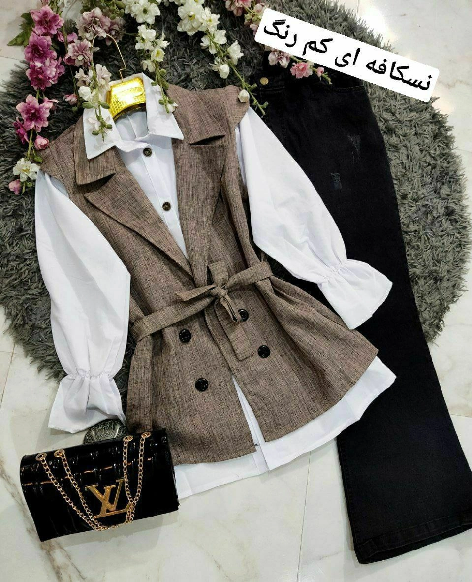 دوتکه شومیز و مانتو زنانه مدل نیلا