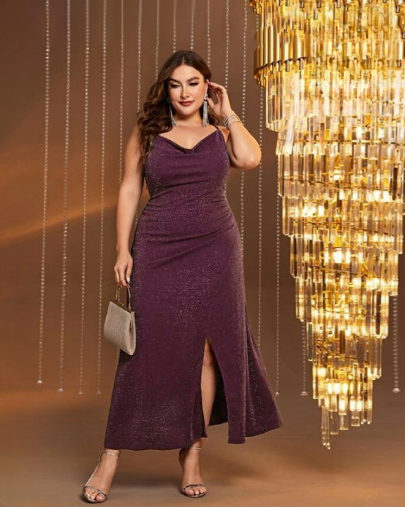 پیراهن ماکسی مجلسی سایز بزرگ زنانه مدل 2019