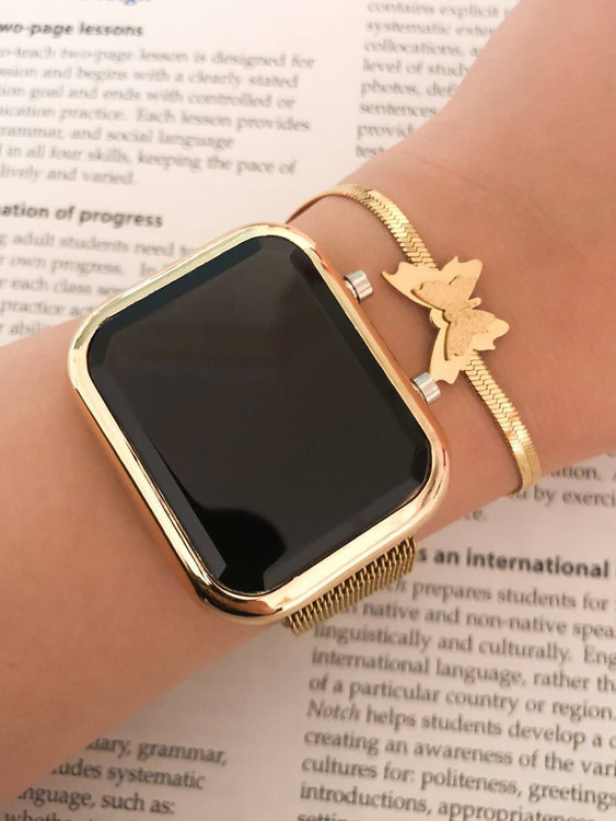 ست ساعت مگنتی ال ای دی طلایی 369142