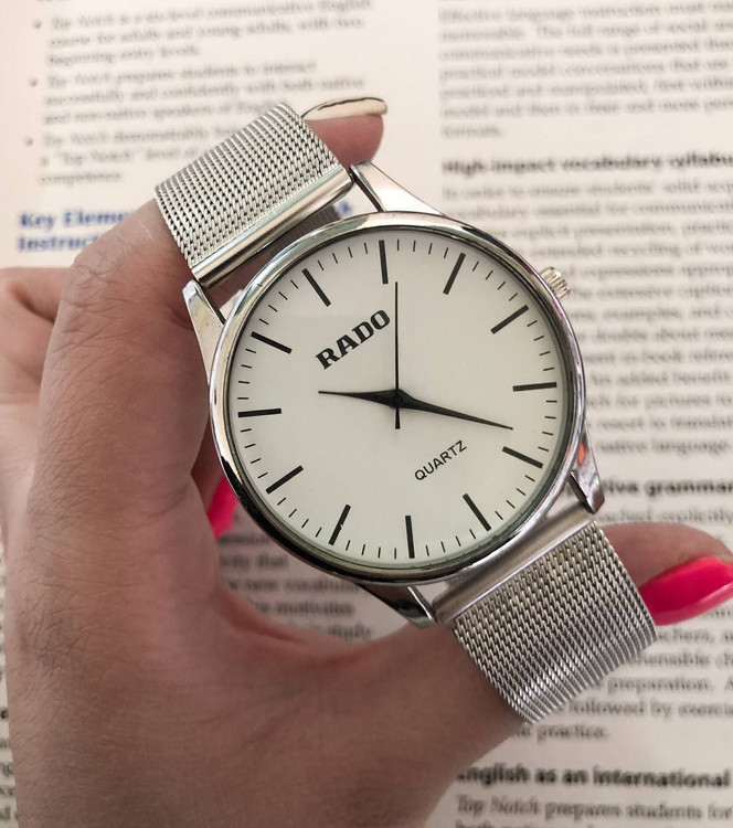 ساعت رادو مردانه بند حصیری نقره ای 369146