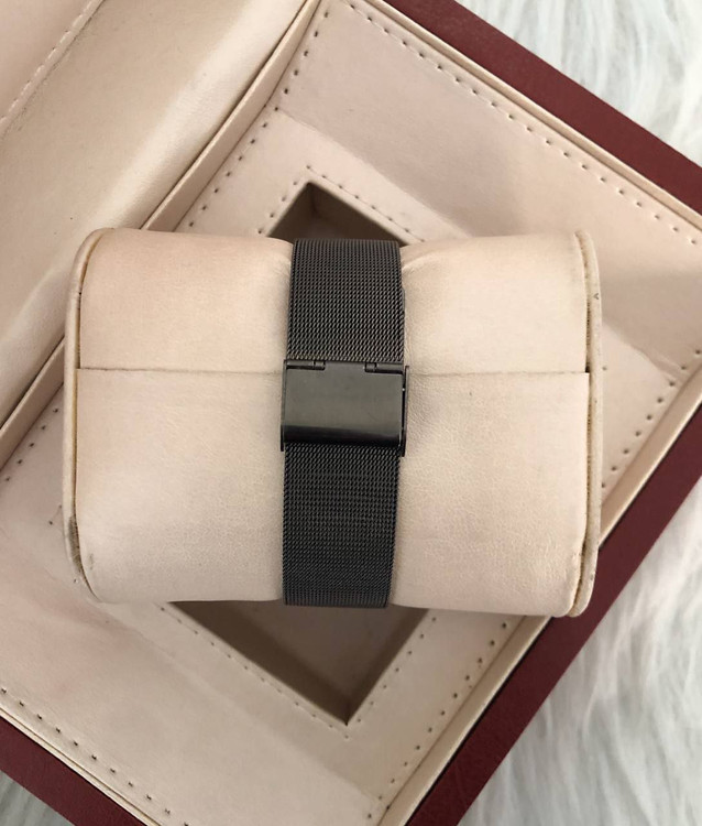 ساعت DW بندحصیری مشکی صفحه سفید 369152