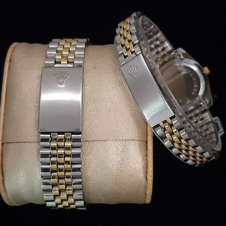 ست ساعت رولکس بنداستیل دورنگ 369012