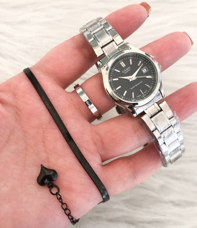 ست ساعت کاسیو زنانه + نیم ست 369159