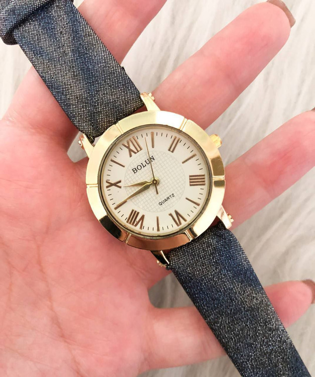 ساعت زنانه بندچرم بولون کیفیت عالی قاب طلایی 369031
