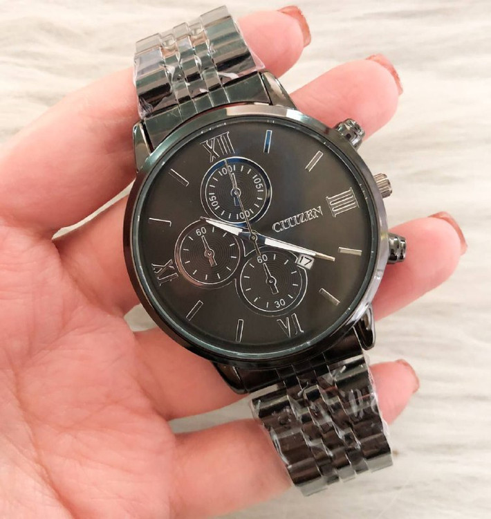 ست ساعت سیتیزن بند مشکی رنگ صفحه مشکی 369226