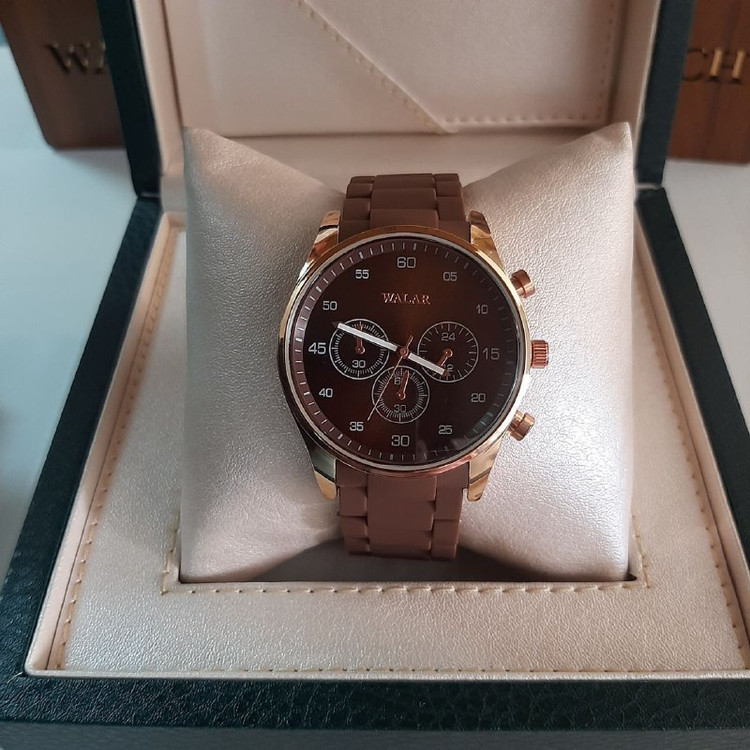 ست ساعت والار قهوه ای صفحه مشکی 369035