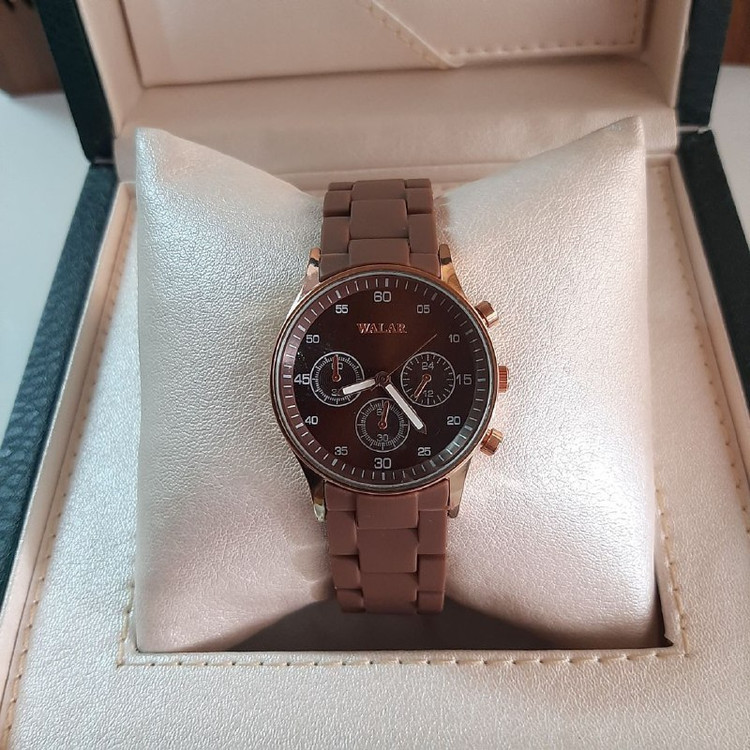 ست ساعت والار قهوه ای صفحه مشکی 369035