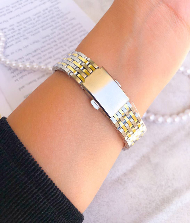 ست ساعت امگا بنداستیل دورنگ صفحه سفید 369256