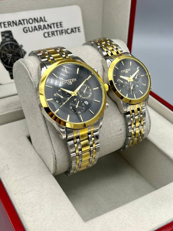 ست ساعت زنانه و مردانه مارک سیتیزن VIP بنداستیل 369365