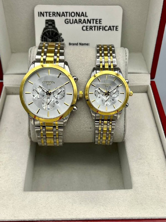 ست ساعت زنانه و مردانه مارک سیتیزن VIP بنداستیل 369363