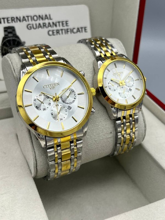 ست ساعت زنانه و مردانه مارک سیتیزن VIP بنداستیل 369363