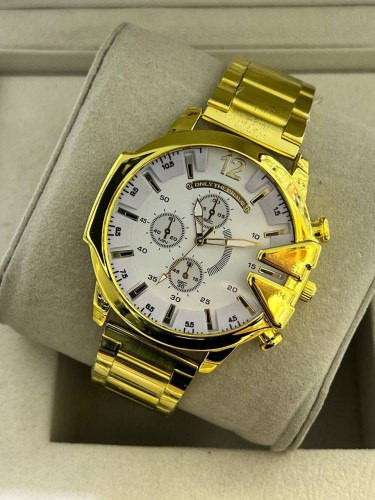 ساعت دیزل مردانه بنداستیل طلایی صفحه سفید 369063