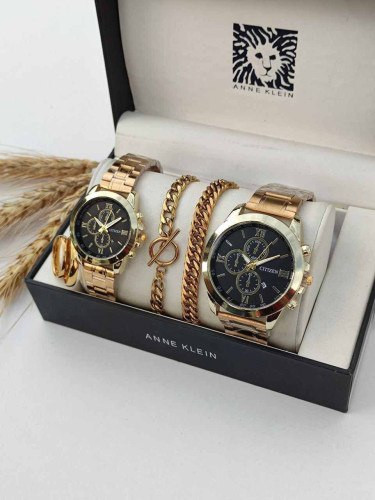 ست ساعت زنانه و مردانه مارک سیتیزن همراه +دستبند و حلقه 369308