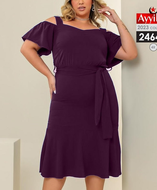 پیراهن مجلسی زنانه بیگ سایز کد 2464 -1