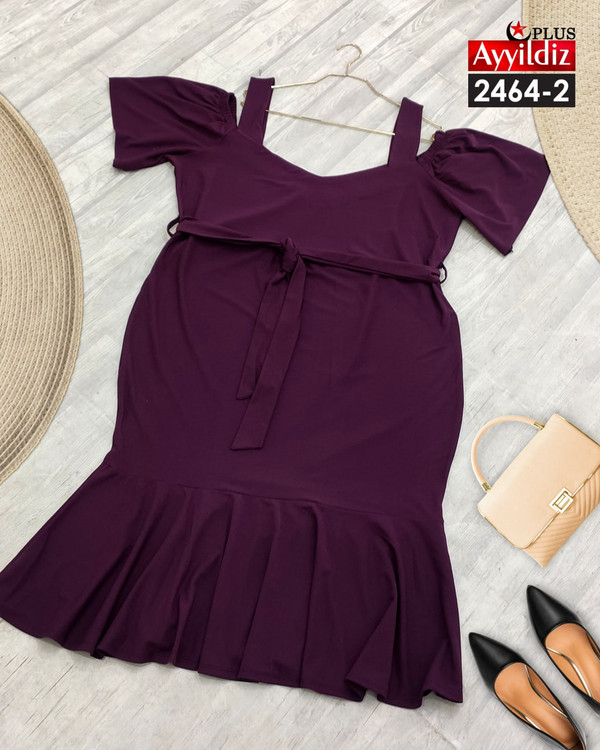 پیراهن مجلسی زنانه بیگ سایز کد 2464 -1