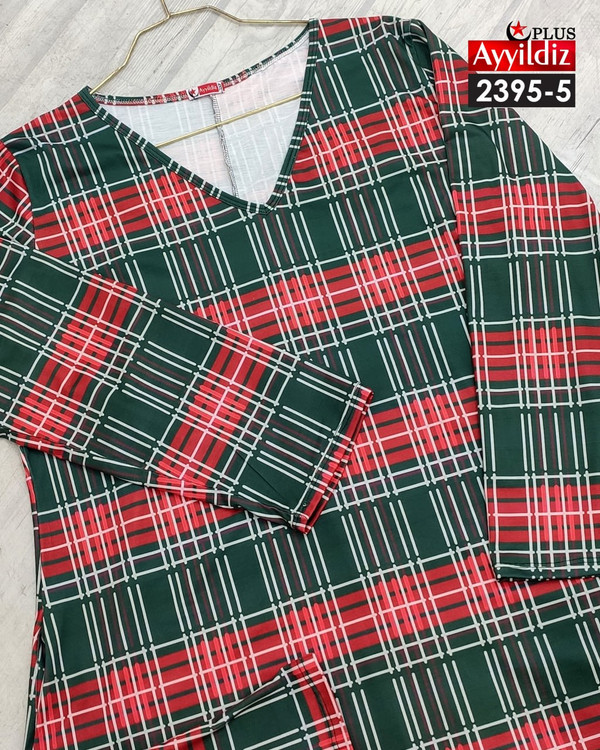 تونیک خاص کریسمس بیگ سایز کد 5-2395