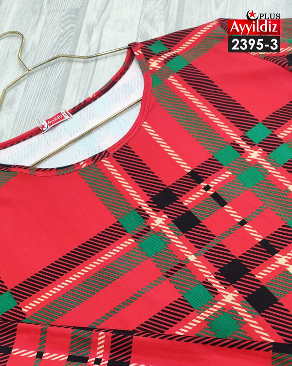 تونیک خاص کریسمس بیگ سایز کد 7-2395