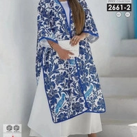 مانتو جلو باز بغل چاکدار زنانه سایز بزرگ کد 2661 -1