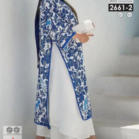 مانتو جلو باز بغل چاکدار زنانه سایز بزرگ کد 2661 -1