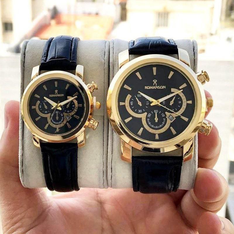 ست ساعت رومانسون بندچرمی مشکی 369057