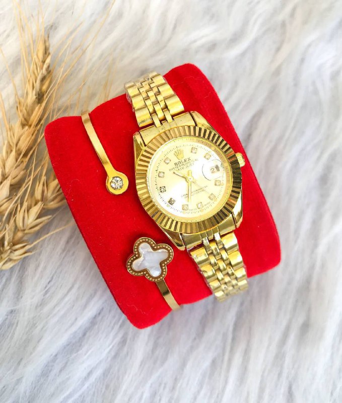 ست ساعت زنانه رولکس ROLEX بنداستیل 369212