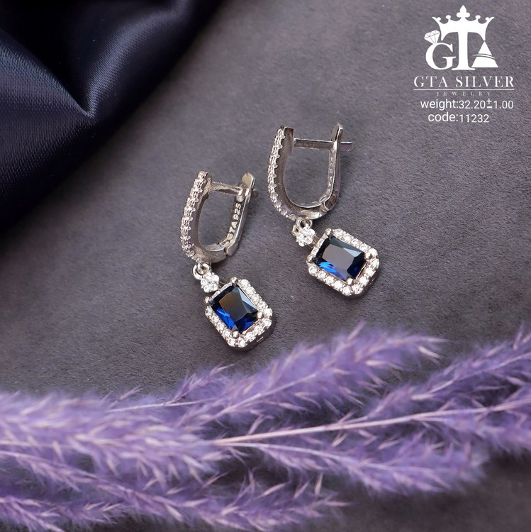 سرویس نقره جواهری مارسا سینه ریز+ گوشواره + دستبند کد 11232