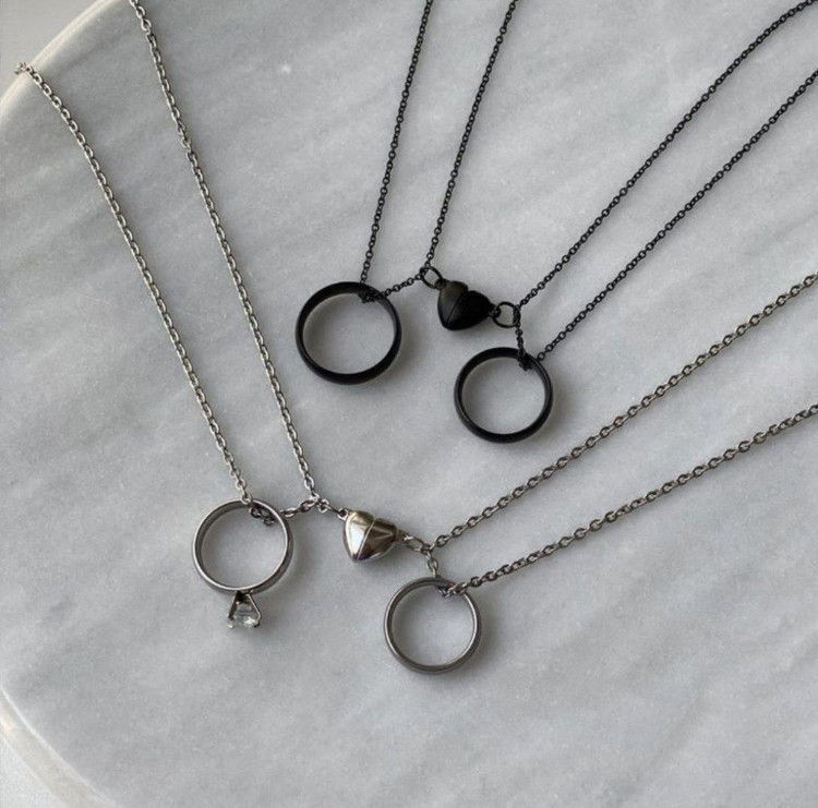 ست گردنبند حلقه عشق و دوستی کد 38642