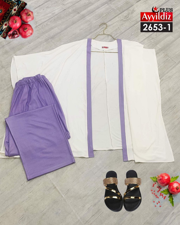 ست رویه و شلوار زنانه سایز بزرگ کد 2653