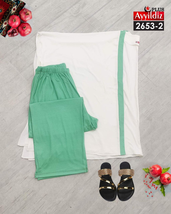 ست رویه و شلوار زنانه سایز بزرگ کد 2653