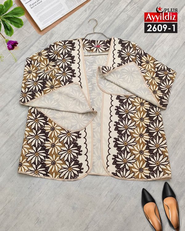 کت مجلسی مدل شنلی زنانه سایز بزرگ کد 2609/1