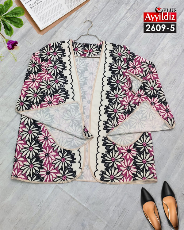 کت مجلسی مدل شنلی زنانه سایز بزرگ کد 2609/5