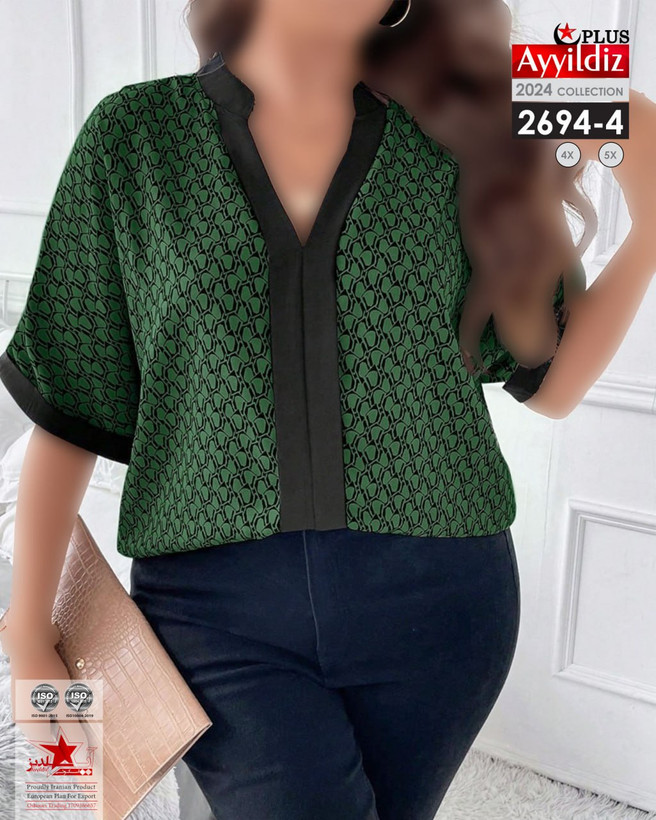 شومیز مجلسی زنانه سایز بزرگ کد 2694/4