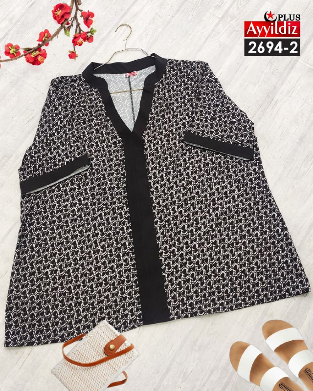 شومیز مجلسی زنانه سایز بزرگ کد 2694/2