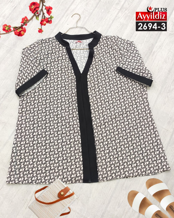 شومیز مجلسی زنانه سایز بزرگ کد 2694/3