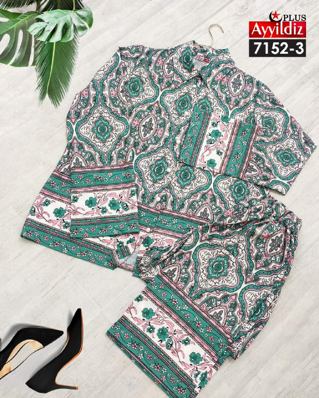ست بلوز شلوار شیک زنانه سایز بزرگ کد 7152/3
