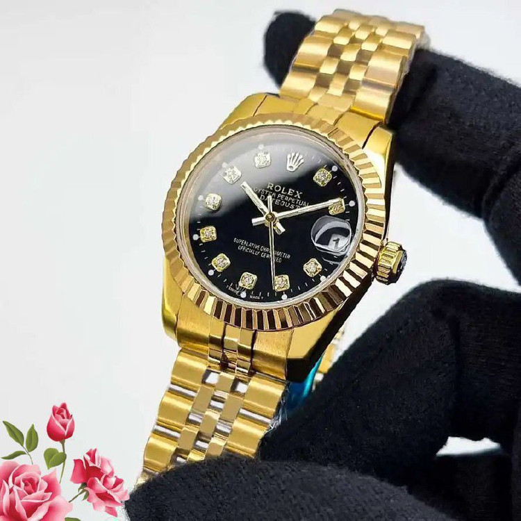 ست ساعت رولکس بنداستیل طلایی 369175