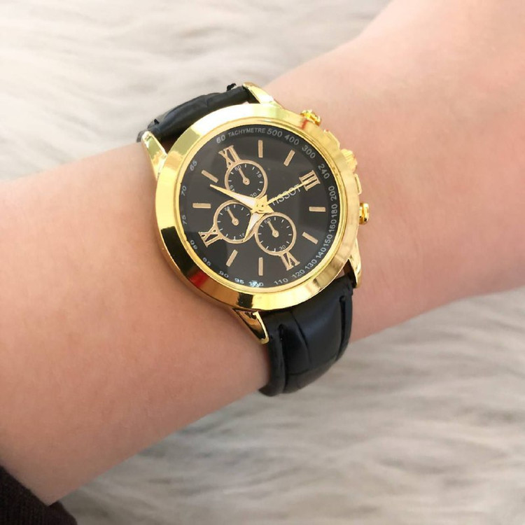 ساعت زنانه بندچرم مشکی مارک تیسوت کد 369047